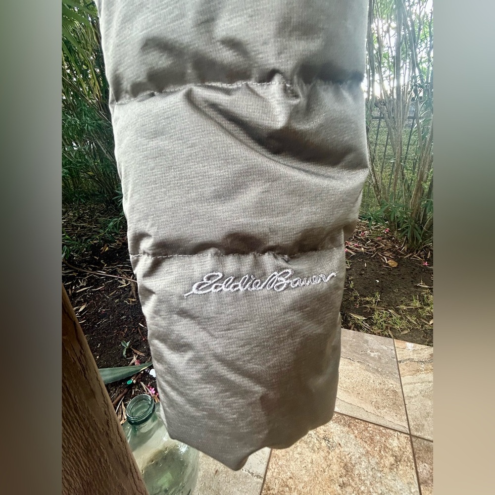 NWT EDDIE BAUER Sun Valley 650 Down Parka Jacket Fur Hood Taupe women’s Medium - Picture 7 of 15